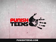 PunishTeens - Ebony Teen Tied, Punished And Fucked In The Forest